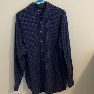 Ralph Lauren Navy Plaid Button Down Shirt